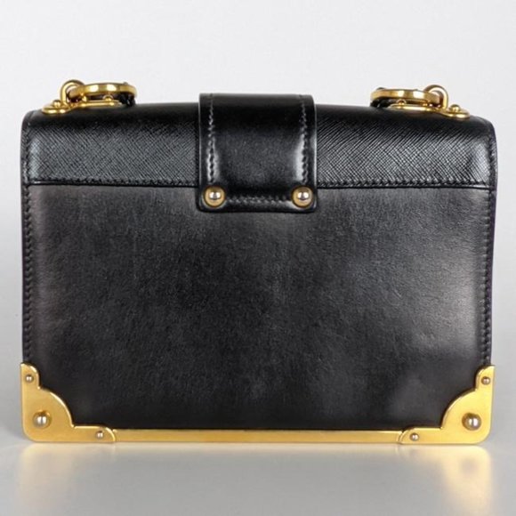 SOLD Prada Cahier Medium Black Leather Cross Body Bag - Picture 2 of 8